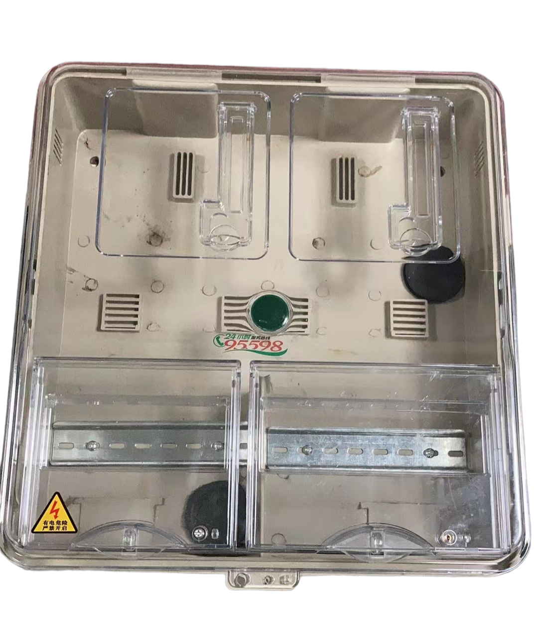 2 in 1 Outdoor Transparent Plastic Electrical Meter Box